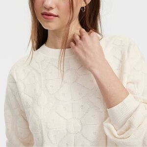 Roller Rabbit X Target Daisy Floral Embossed Terry Sweatshirt size M